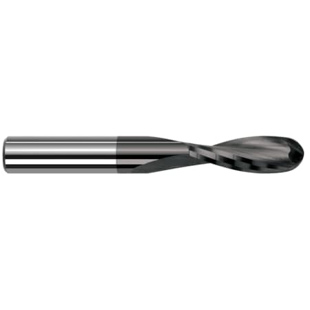Harvey Tool End Mill for Plastics - Ball Upcut - 2 Flute, 0.1250" (1/8), Material - Machining: Carbide 49608-C4